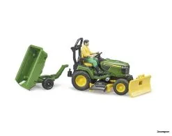 21049 Bruder Ohn Deere Zitmaaier Met Aanhanger En Tuinman -Bruder Verkoopwinkel BR21049 3