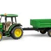 2108 Bruder John Deere 5115M + Bordwandanhänger -Bruder Verkoopwinkel BR2108