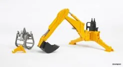 2338 Bruder Zubehör: Heckbagger M. Greifer -Bruder Verkoopwinkel BR2338 1