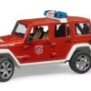 2528 Bruder Jeep Wrangler Unlimited Rub. Feuerwehr -Bruder Verkoopwinkel BR2528