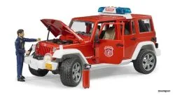 2528 Bruder Jeep Wrangler Unlimited Rub. Feuerwehr -Bruder Verkoopwinkel BR2528 2