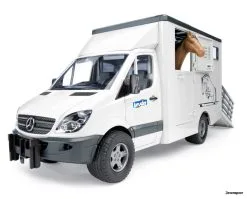 2533 Bruder MB Sprinter Tiertransporter Inklusive Pferd -Bruder Verkoopwinkel BR2533 3