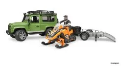 2594 Bruder Land Rover Defender Met Sneeuwscooter 1:16 -Bruder Verkoopwinkel BR2594 2