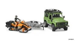 2594 Bruder Land Rover Defender Met Sneeuwscooter 1:16 -Bruder Verkoopwinkel BR2594 5