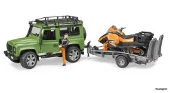 2594 Bruder Land Rover Defender Met Sneeuwscooter 1:16 -Bruder Verkoopwinkel BR2594 7