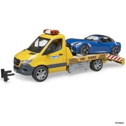2675 Bruder MB Sprinter Autotransporter Met Licht- En Geluidsmodule En Roadster