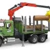 2824 Bruder MACK Granite Holztransport LKW+Ladekran -Bruder Verkoopwinkel BR2824