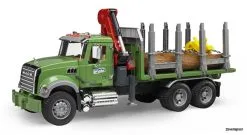 2824 Bruder MACK Granite Holztransport LKW+Ladekran -Bruder Verkoopwinkel BR2824 2