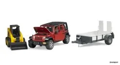 2925 Bruder JEEP Wrangler UR Mit Anhänger Und CAT Kompaktlader -Bruder Verkoopwinkel BR2925 2