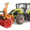 3017 Bruder Claas Axion 950+Schneeketten Und -fräse -Bruder Verkoopwinkel BR3017