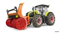 3017 Bruder Claas Axion 950+Schneeketten Und -fräse -Bruder Verkoopwinkel BR3017 2