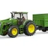 3055 Bruder John Deere 7930 M. Frontlader+ Tand.Anh. -Bruder Verkoopwinkel BR3055
