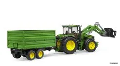 3055 Bruder John Deere 7930 M. Frontlader+ Tand.Anh. -Bruder Verkoopwinkel BR3055 1