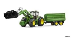 3055 Bruder John Deere 7930 M. Frontlader+ Tand.Anh. -Bruder Verkoopwinkel BR3055 2