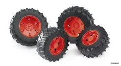 3312 Bruder Zubehör: Zweifachbereifung Orange Felgen PremiumPro