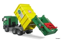 3764 Bruder MAN TGS Müll-LKW Hecklader Grün/gelb -Bruder Verkoopwinkel BR3764 7