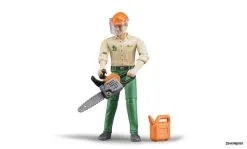 60030 Bruder Bworld Forstarbeiter Mit Zubehör