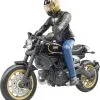 63050 Bruder Scrambler Ducati Cafe Racer Mit Fahrer -Bruder Verkoopwinkel BR63050
