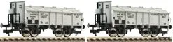 591303 Fleischmann 2 Pc. Set: Gondola With Hinged Hatches On The Roof, NS