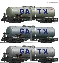 825813 Fleischmann 3-tlg.Set Kesselwg. GATX