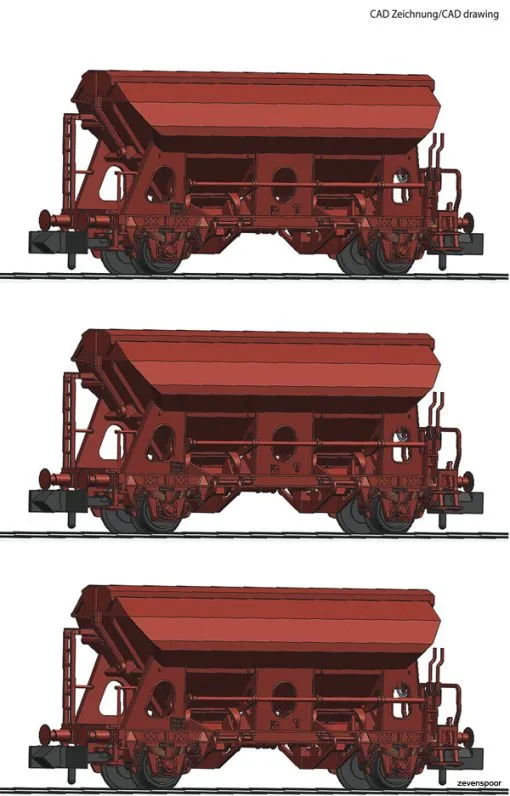 830351 Fleischmann 3tlg.Set Selbstentladew.DB,bra -Bruder Verkoopwinkel FL830351